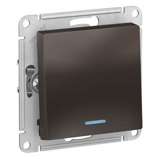 Выключатель 1-кл с подсветкой, ATLASDESIGN, Мокко, ATN000613, SCHNEIDER ELECTRIC