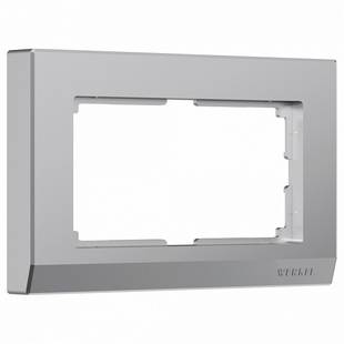 Рамка для двойной розетки, STARK, серебро, W0081806, WERKEL