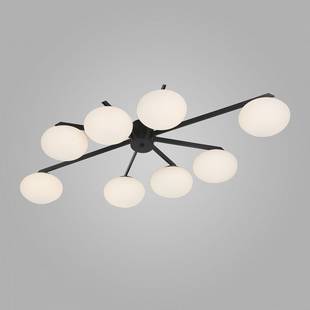 Люстра потолочная EUROSVET OPALINE 70220/8 черный