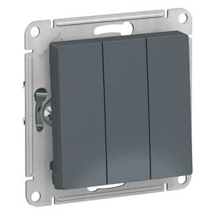Выключатель 3-кл, ATLASDESIGN, Грифель, ATN000731, SCHNEIDER ELECTRIC