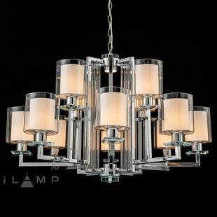 Люстра подвесная ILAMP KING RM6201-8+4 CR+CL