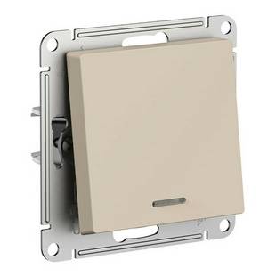 Переключатель 1-кл с подсветкой, ATLASDESIGN, Песочный, ATN001263, SCHNEIDER ELECTRIC