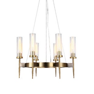 Люстра подвесная DELIGHT COLLECTION ALOUETTE KM0936P-6 brass