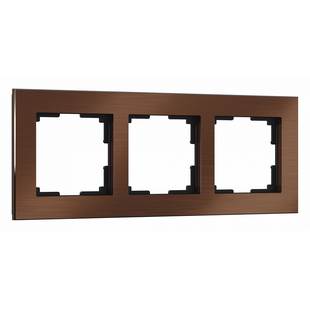 Рамка 3-пост, ALUMINIUM, металл, коричневый, W0031714, WERKEL