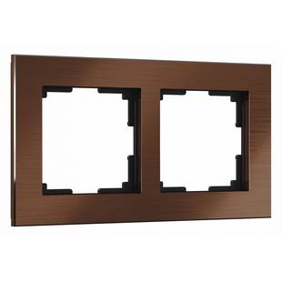 Рамка 2-пост, ALUMINIUM, металл, коричневый, W0021714, WERKEL