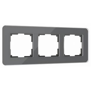 Рамка 3-пост, ELITE, стекло, графит, W0032440, WERKEL