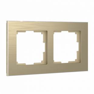 Рамка 2-пост, ALUMINIUM, металл, шампань, W0021711, WERKEL