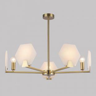 Люстра потолочная EUROSVET MARBLE 60158/5 латунь