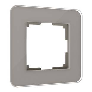 Рамка 1-пост, ELITE, стекло, дымчатый, W0012417, WERKEL
