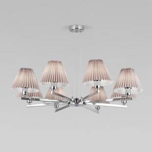 Люстра подвесная EUROSVET PEONY 60136/8 хром/серый