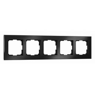 Рамка 5-пост, ALUMINIUM, металл, черный, W0051708, WERKEL