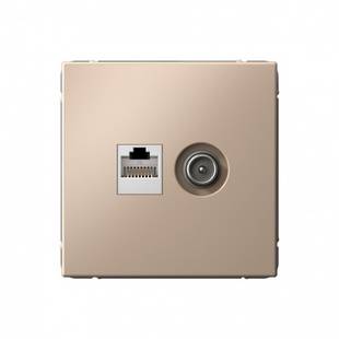Розетка TV + RJ45, ARTGALLERY, Песочный, GAL001289, SCHNEIDER ELECTRIC