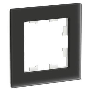 Рамка 1-пост, ATLASDESIGN NATURE, Стекло матовое черное, ATN331001, SCHNEIDER ELECTRIC