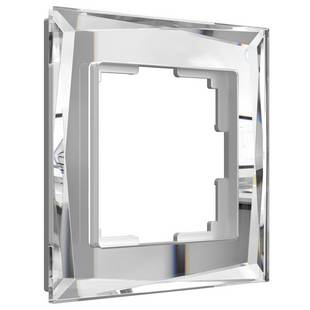 Рамка 1-пост, DIAMANT, стекло, зеркальный, W0011220, WERKEL