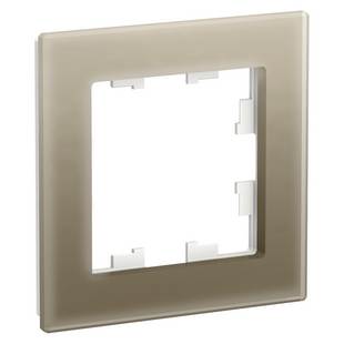 Рамка 1-пост, ATLASDESIGN NATURE, Стекло шампань, ATN320501, SCHNEIDER ELECTRIC