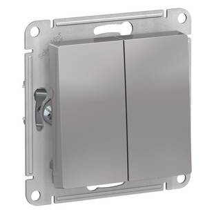 Переключатель 2-кл, ATLASDESIGN, Алюминий, ATN000365, SCHNEIDER ELECTRIC