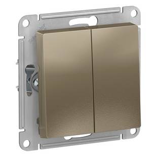 Выключатель 2-кл, ATLASDESIGN, Шампань, ATN000551, SCHNEIDER ELECTRIC