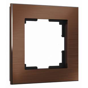 Рамка 1-пост, ALUMINIUM, металл, коричневый, W0011714, WERKEL
