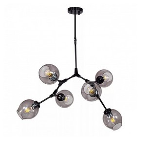 Люстра подвесная DELIGHT COLLECTION BUBBLE 7058/6 black/smoky