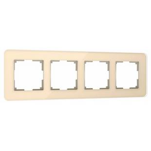 Рамка 4-пост, ELITE, стекло, айвори, W0042443, WERKEL