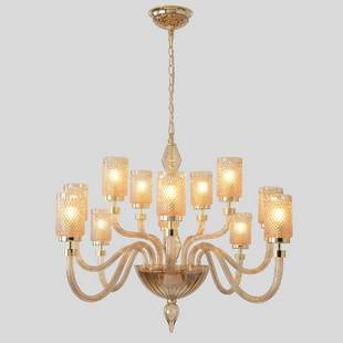 Люстра подвесная CRYSTAL LUX SILVESTRO SILVESTRO SP12 AMBER