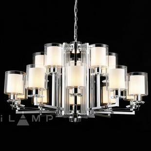 Люстра подвесная ILAMP KING RM6201-10+5 CR+CL