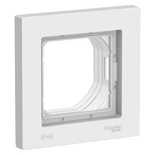 Рамка 1-пост, IP44, ATLASDESIGN AQUA, Белый, ATN440101, SCHNEIDER ELECTRIC