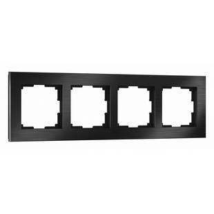Рамка 4-пост, ALUMINIUM, металл, черный, W0041708, WERKEL