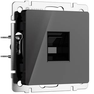 Розетка  RJ45, черный, W1181048, WERKEL