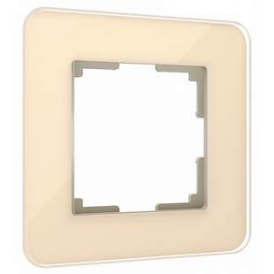 Рамка 1-пост, ELITE, стекло, айвори, W0012443, WERKEL