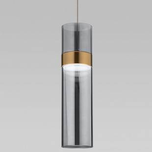 Подвес EUROSVET LUMEN 50244/1 LED латунь/дымчатый