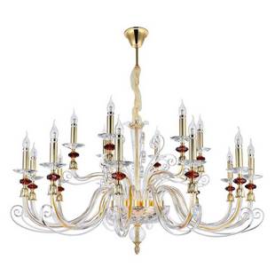 Люстра подвесная CRYSTAL LUX CATARINA CATARINA SP12+6 V2 GOLD/TRANSPARENT-COGNAC