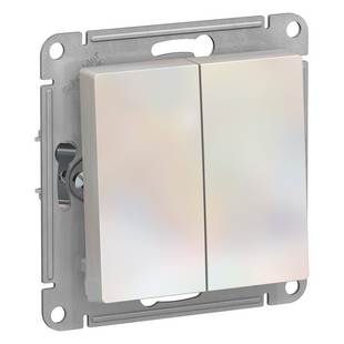 Выключатель 2-кл, ATLASDESIGN, Жемчуг, ATN000451, SCHNEIDER ELECTRIC