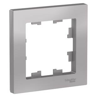 Рамка 1-пост, ATLASDESIGN, Алюминий, ATN000301, SCHNEIDER ELECTRIC