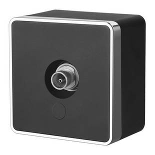 Розетка  TV одиночная, GALLANT, черный, W5083035, WERKEL
