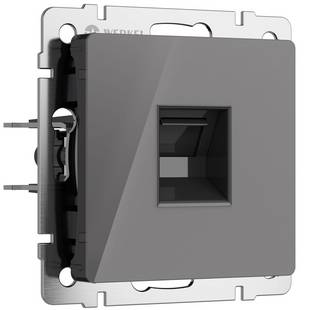 Розетка  RJ45, графит, W1181044, WERKEL