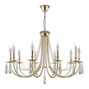 Люстра подвесная CRYSTAL LUX VICTORIA Victoria SP10 Gold/Amber