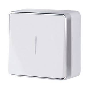 Выключатель 1-кл с подсветкой, GALLANT, белый, W5010101, WERKEL
