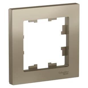 Рамка 1-пост, ATLASDESIGN, Шампань, ATN000501, SCHNEIDER ELECTRIC