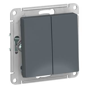 Выключатель 2-кл, ATLASDESIGN, Грифель, ATN000751, SCHNEIDER ELECTRIC