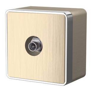 Розетка  TV одиночная, GALLANT, шампань рифленый, W5083010, WERKEL