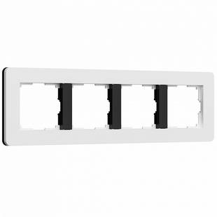Рамка 4-пост, SPLIT, белый/черный, W0043068, WERKEL