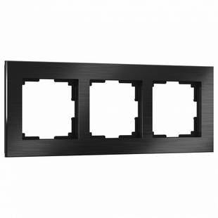 Рамка 3-пост, ALUMINIUM, металл, черный, W0031708, WERKEL