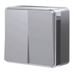 Выключатель 2-кл, GALLANT, серебро, W5020006, WERKEL