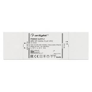 Блок питания ARLIGHT ARV-SP-FLAT 24V 36W IP20 33260