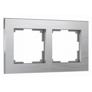 Рамка 2-пост, ALUMINIUM, металл, алюминий, W0021706, WERKEL