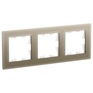 Рамка 3-пост, ATLASDESIGN NATURE, Стекло шампань, ATN320503, SCHNEIDER ELECTRIC
