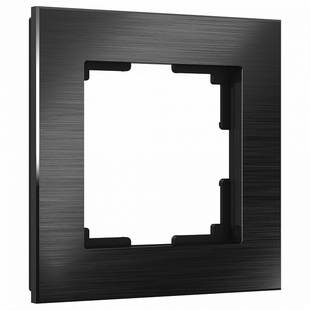 Рамка 1-пост, ALUMINIUM, металл, черный, W0011708, WERKEL
