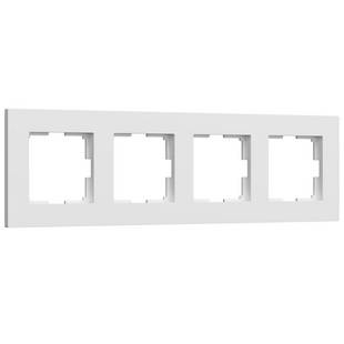 Рамка 4-пост, SLAB, белый матовый, W0042961, WERKEL