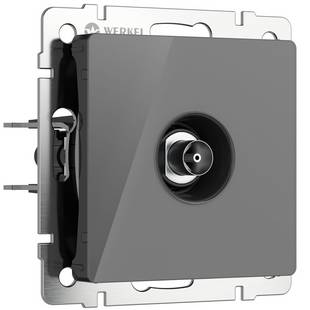 Розетка  TV одиночная, графит , W1183044, WERKEL